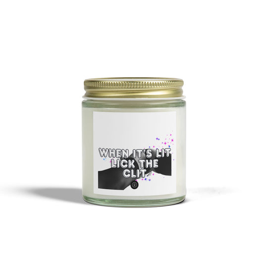 'When It's Lit' Scented Candles, Coconut Apricot Wax