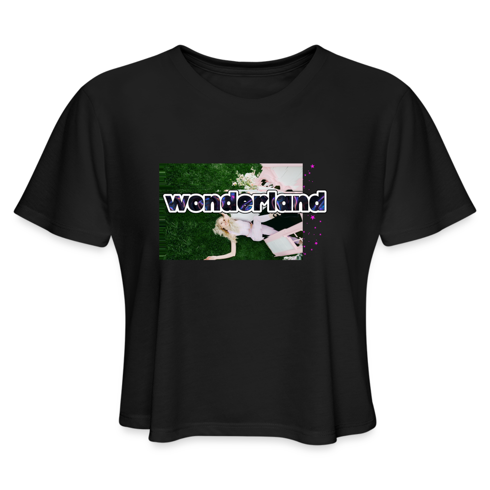 Limited Edition Signature WONDERLAND Tee – No. 001 Crop - black