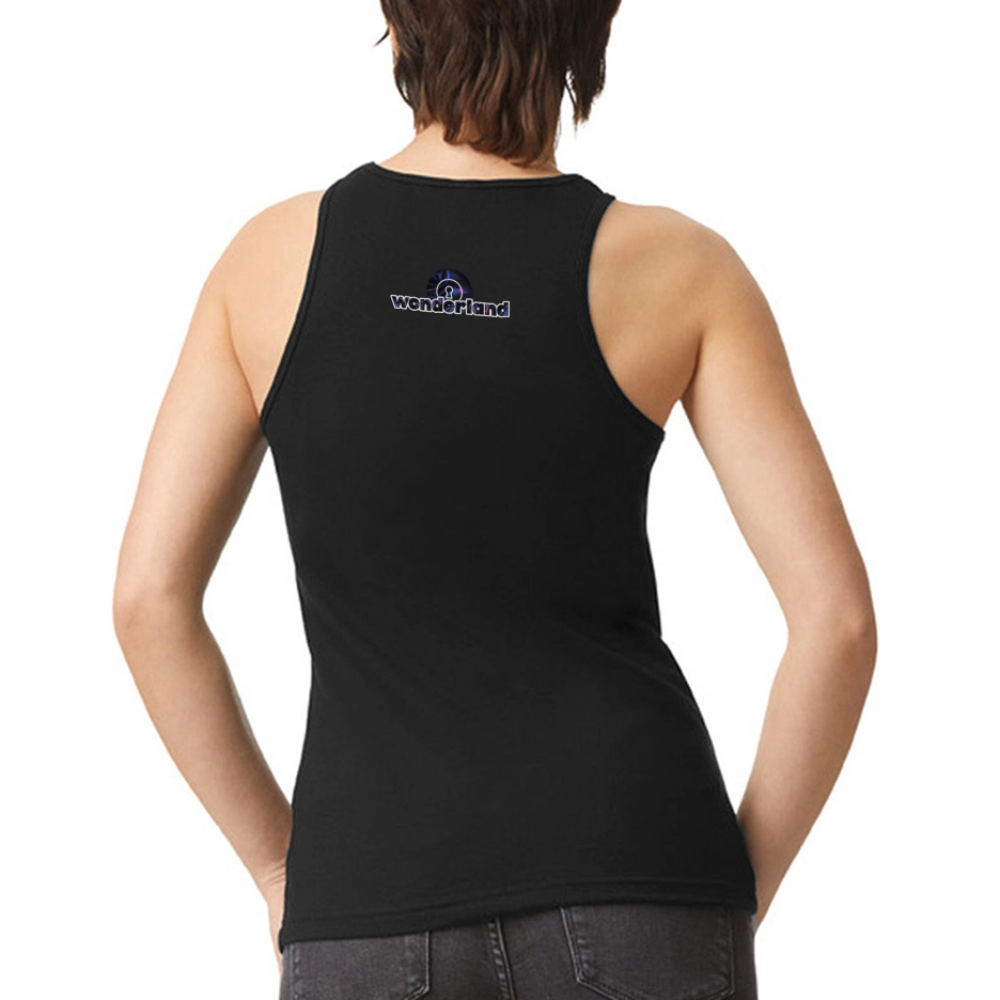 Support Your Local Sluts + Whores Women’s Racerneck Tank - black