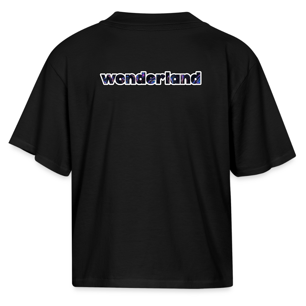 Is This The Real Life? Women's Boxy Tee - black