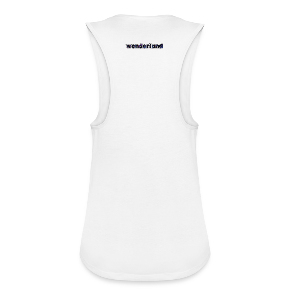 Join My Cult Women's Flowy Muscle Tank by Bella - white