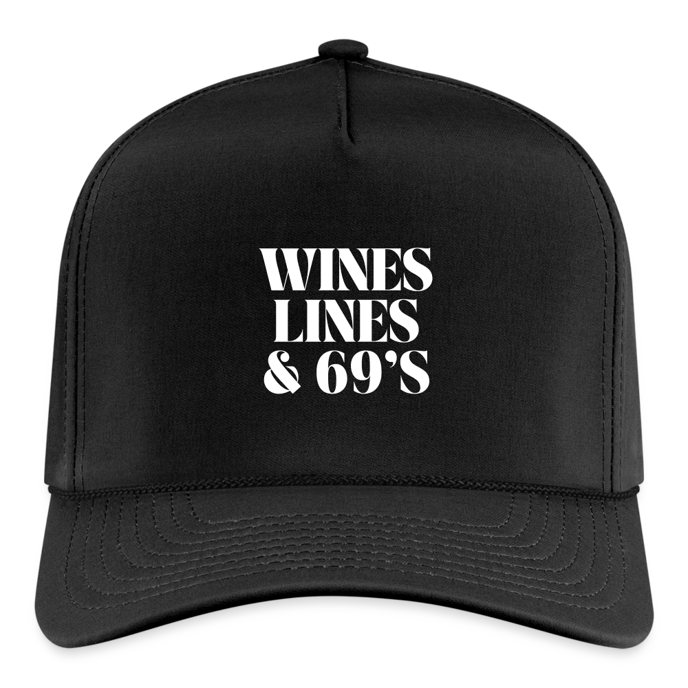 Wines, Lines + 69s Rope Cap - black/black