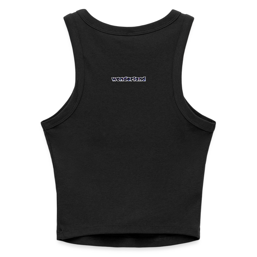 Dibs on the DJ Ladies Rib Racerback Tank - black