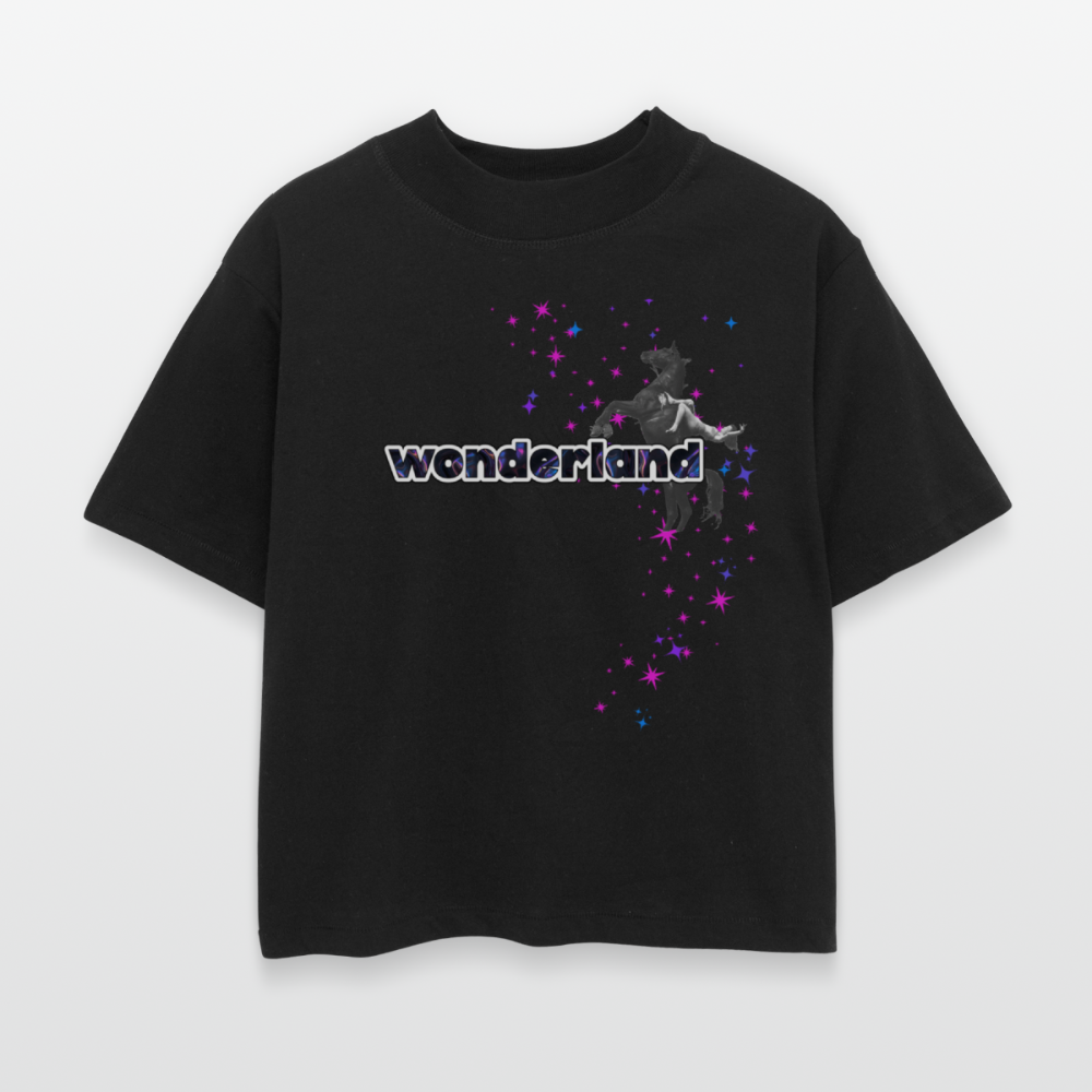 Giddy Up, We're Going to WONDERLAND Women's Boxy Tee - black