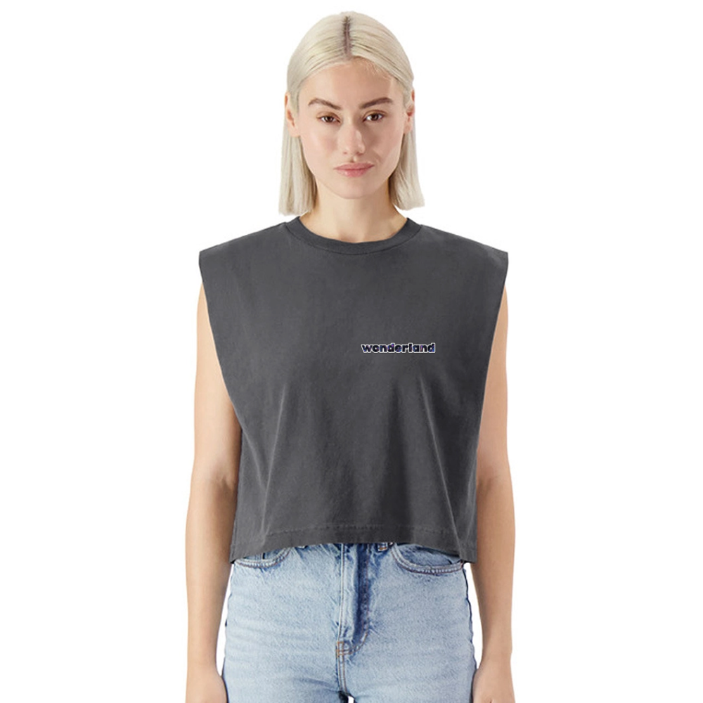 ACID HOUSE American Apparel Women's Garment Dyed Muscle Tank - faded black