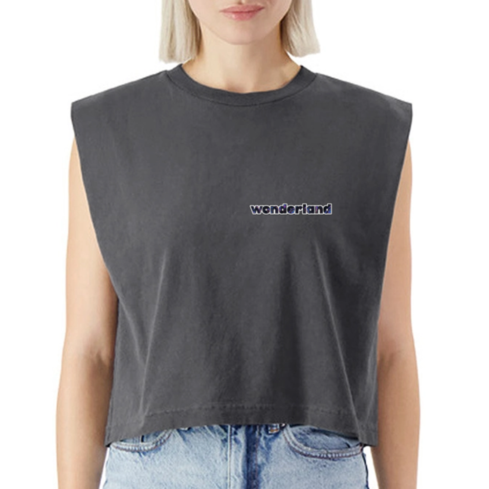 ACID HOUSE American Apparel Women's Garment Dyed Muscle Tank - faded black