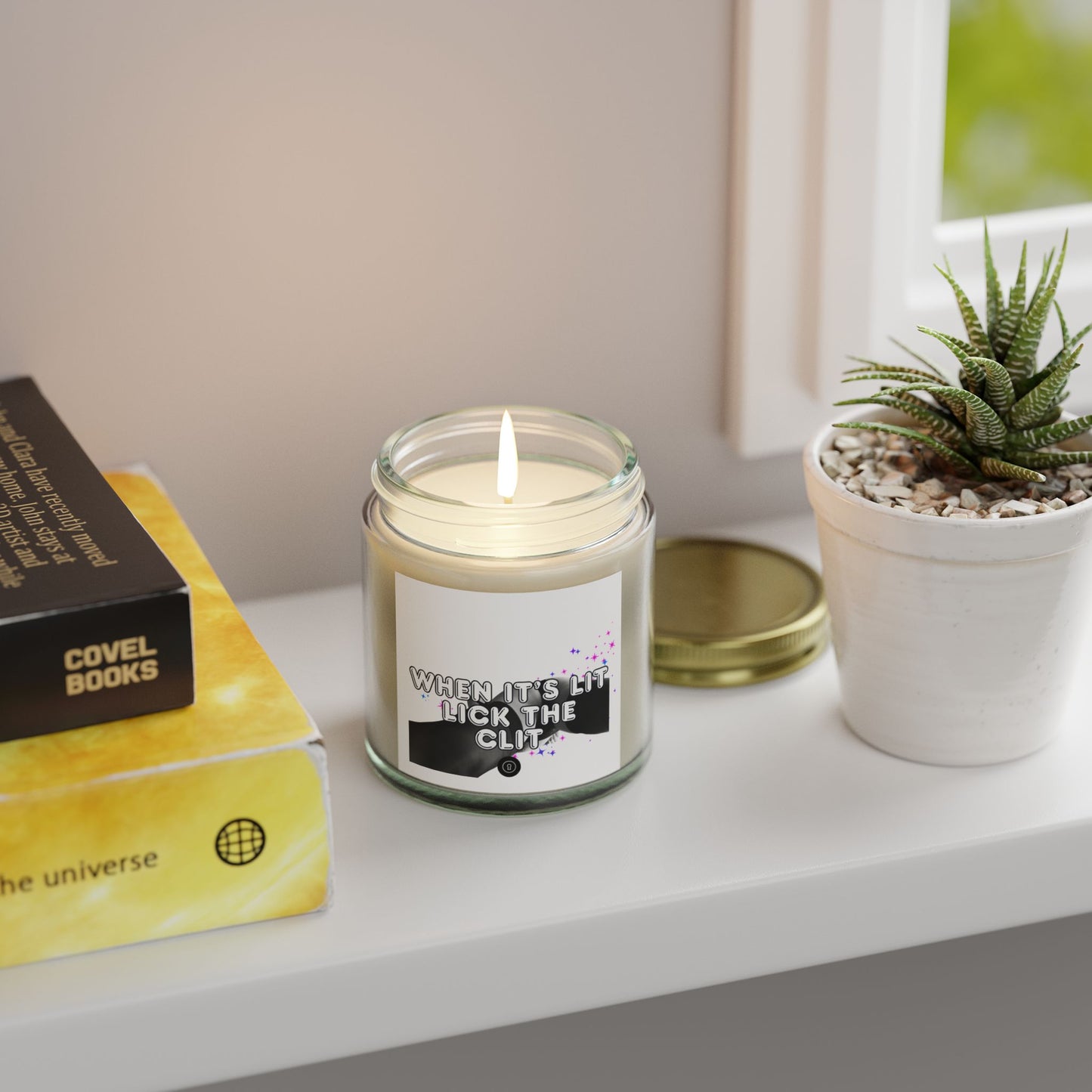 'When It's Lit' Scented Candles, Coconut Apricot Wax