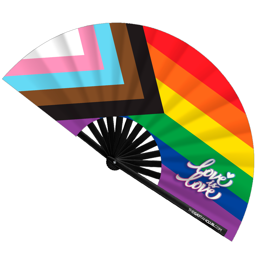 Pride Rainbow Flag Rave Fan