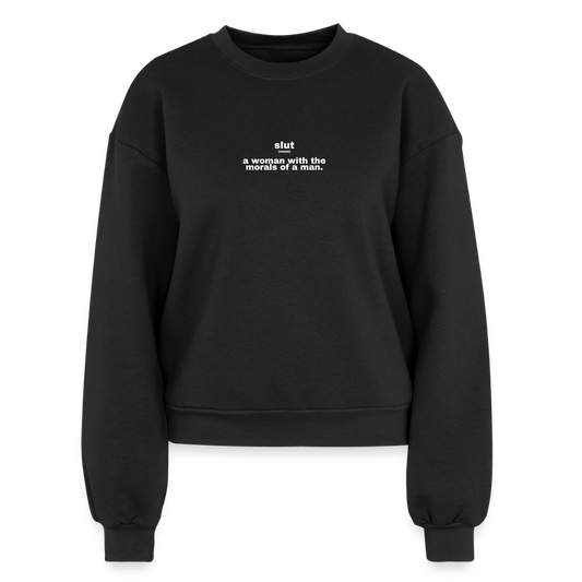 Women's Fleece Crewneck Sweatshirt - black