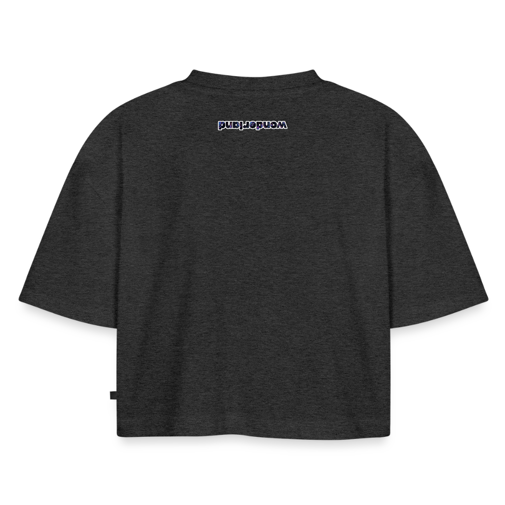 His Favorite | Women's Oversized Organic Cropped T-Shirt - heather anthracite