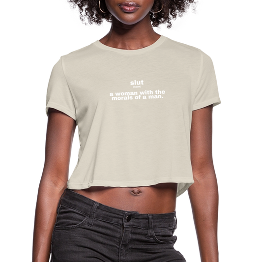 Women's Cropped T-Shirt - dust