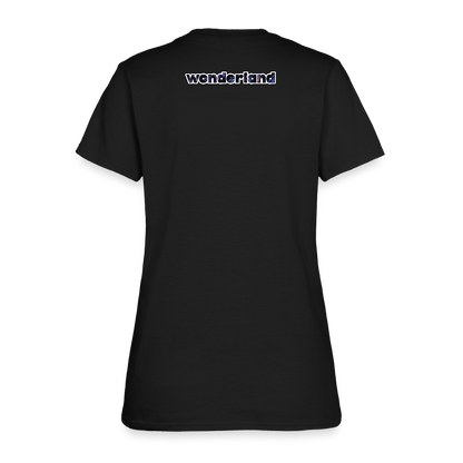 Your Dad is My Cardio Women's T-Shirt - black, Women’s fitted T-shirt with bold ‘Your Dad Is My Cardio’ text across the front, shown on a clean product background, adult humor tee, dad joke, dad joke tee, dad joke tshirt, cardio tee