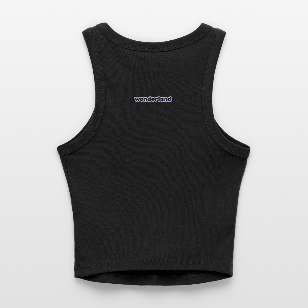 Dibs on the DJ Ladies Rib Racerback Tank - black