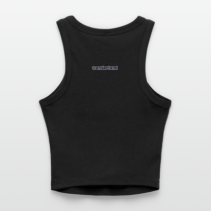 Dibs on the DJ Ladies Rib Racerback Tank - black