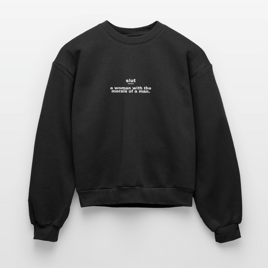 Women's Fleece Crewneck Sweatshirt - black