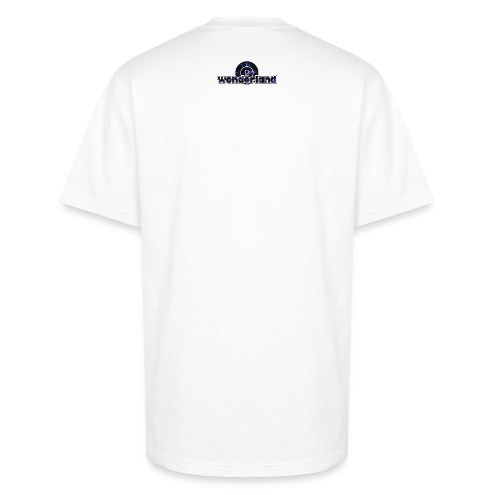 Might Kiss Your Girlfriend Later 💋 White Unisex Oversized Heavyweight T-Shirt - white