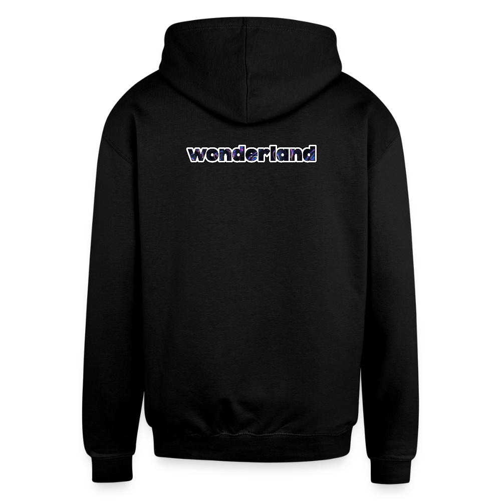Hometown Hottie Contrast Hoodie - black/heather gray, Two-tone contrast hoodie with ‘Hometown Hottie’ graphic text on the front, shown on a clean product background