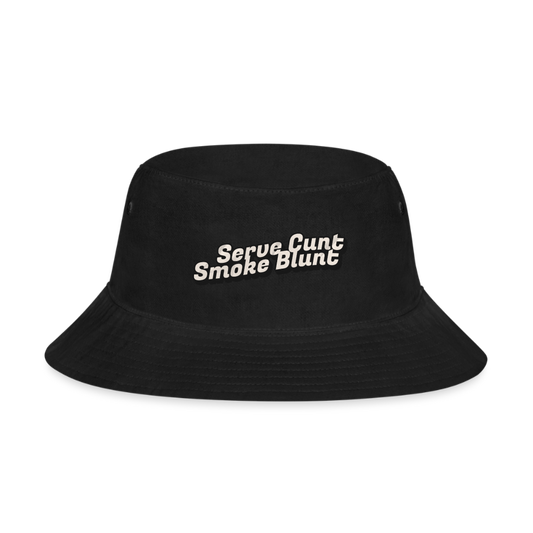 Serve It and Smoke It Bucket Hat - black