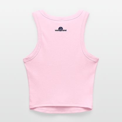 Might Kiss Your GF Later 💋 Pink Slim Fit Rib Women's Tank Top - pink