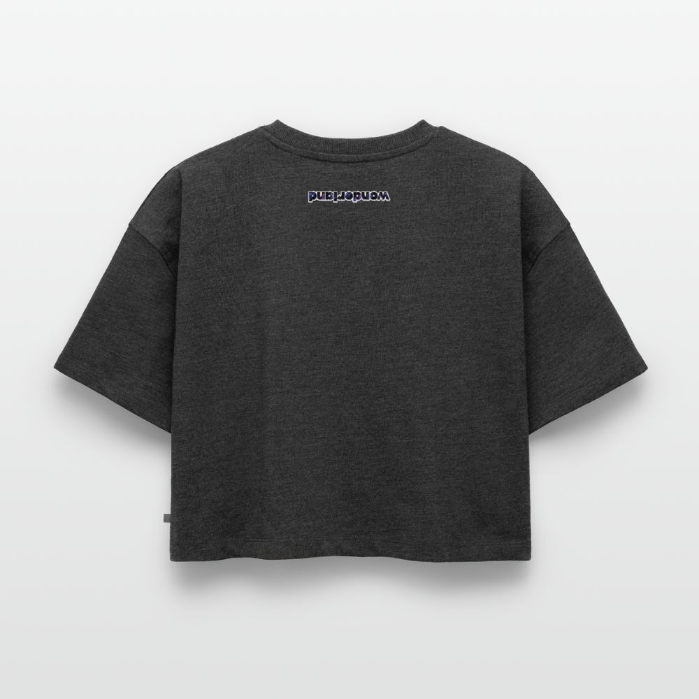 His Favorite | Women's Oversized Organic Cropped T-Shirt - heather anthracite