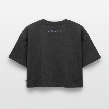 His Favorite | Women's Oversized Organic Cropped T-Shirt - heather anthracite