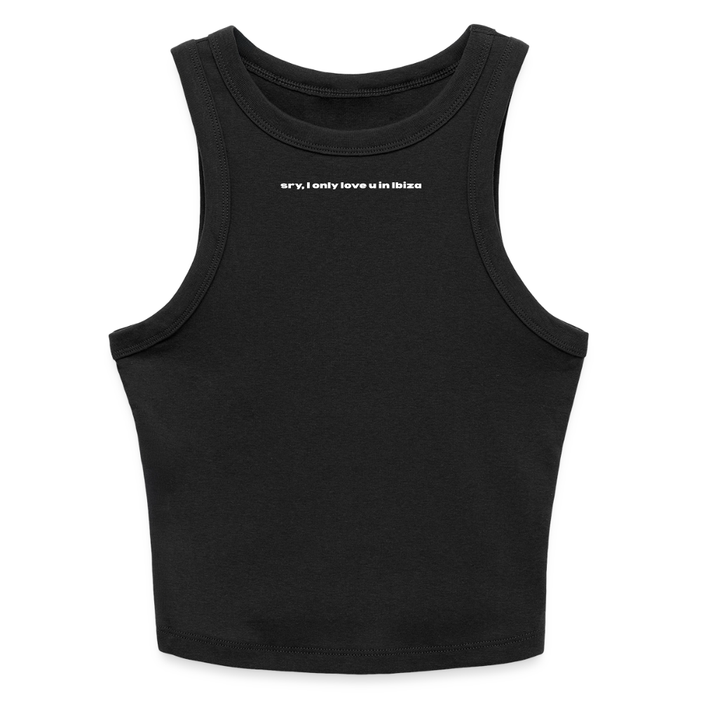 Sorry, I Only Love You in Ibiza - Slim Fit Rib Women's Tank Top - black