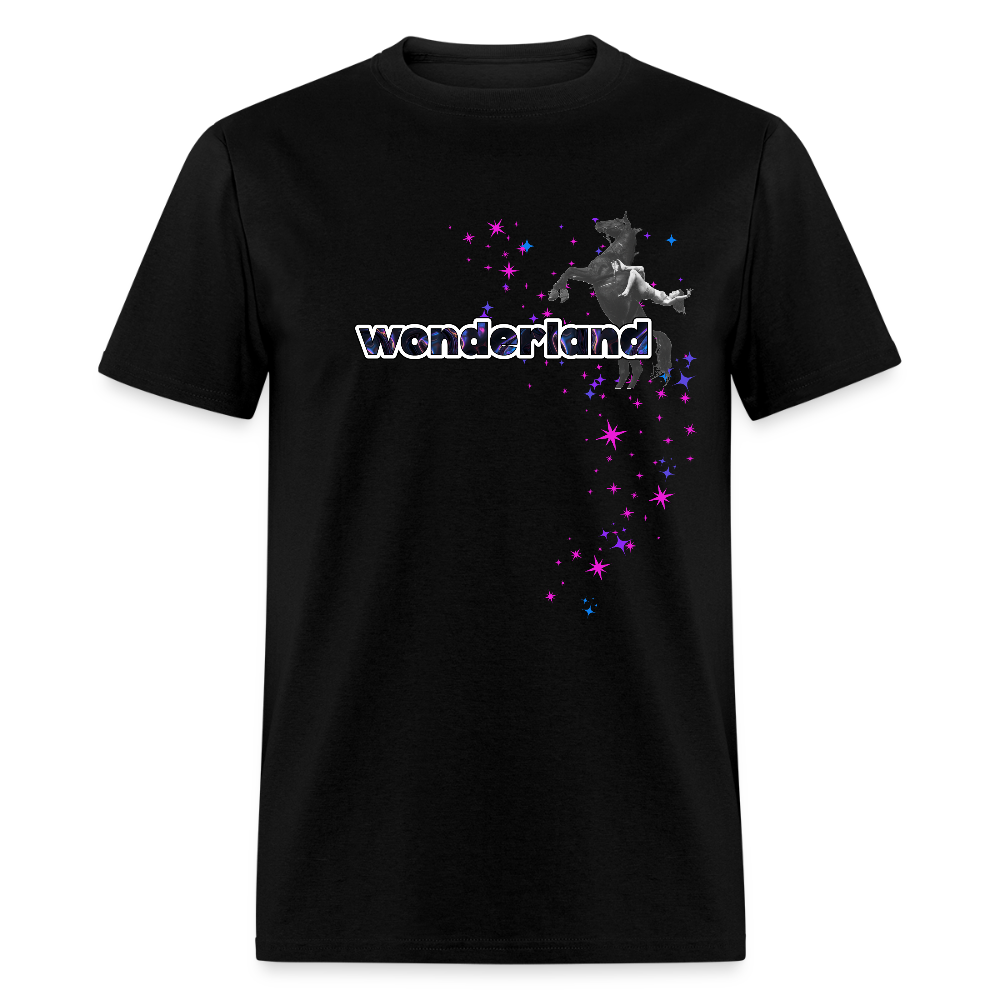 Giddy Up, We're Going to WONDERLAND Unisex Tee - black