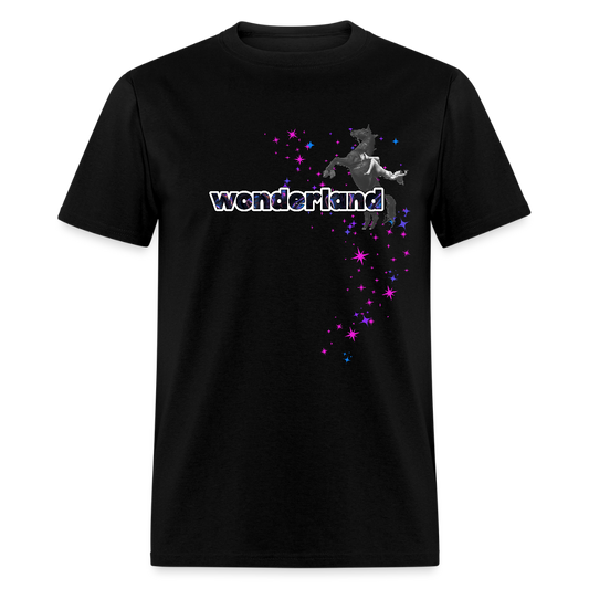 Giddy Up, We're Going to WONDERLAND Unisex Tee - black
