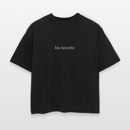 His Favorite Women's Boxy Tee - black