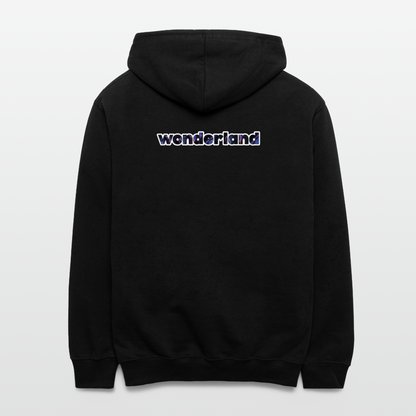 Hometown Hottie Contrast Hoodie - black/heather gray, Two-tone contrast hoodie with ‘Hometown Hottie’ graphic text on the front, shown on a clean product background