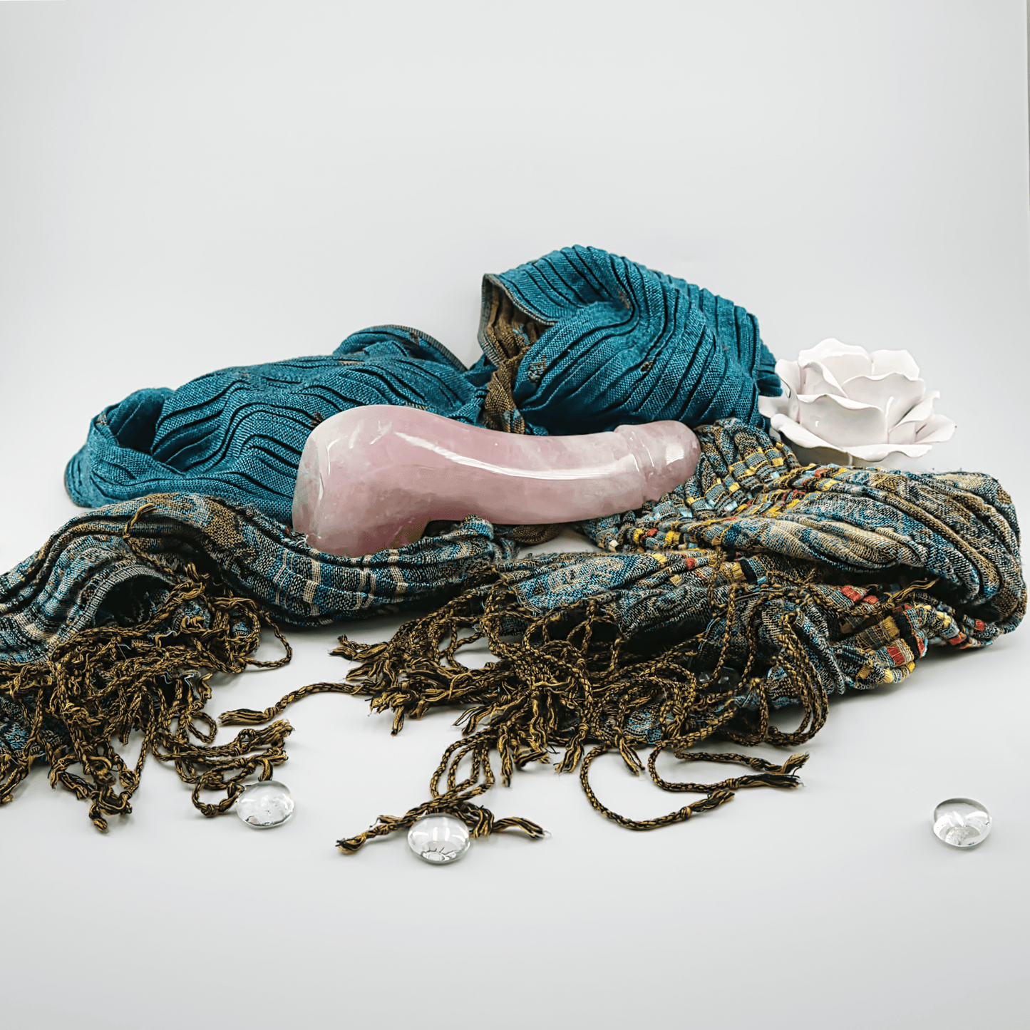 Arcora: Lifelike Rose Quartz Crystal Wand