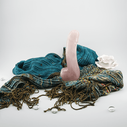 Arcora: Lifelike Rose Quartz Crystal Wand