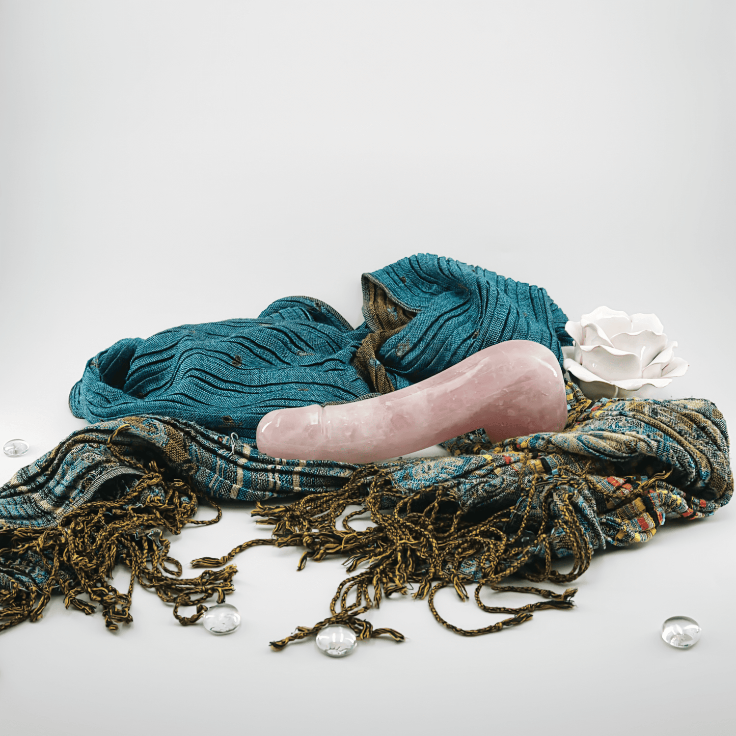 Arcora: Lifelike Rose Quartz Crystal Wand