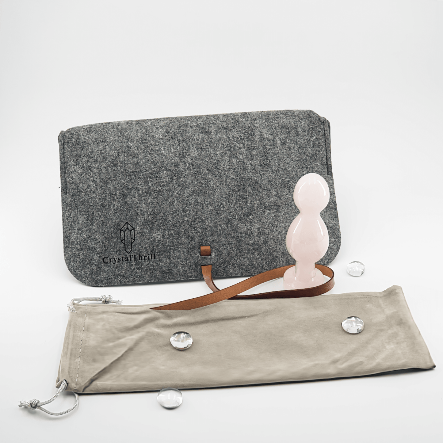 Bulbora: Elegant Rose Quartz Crystal Wand