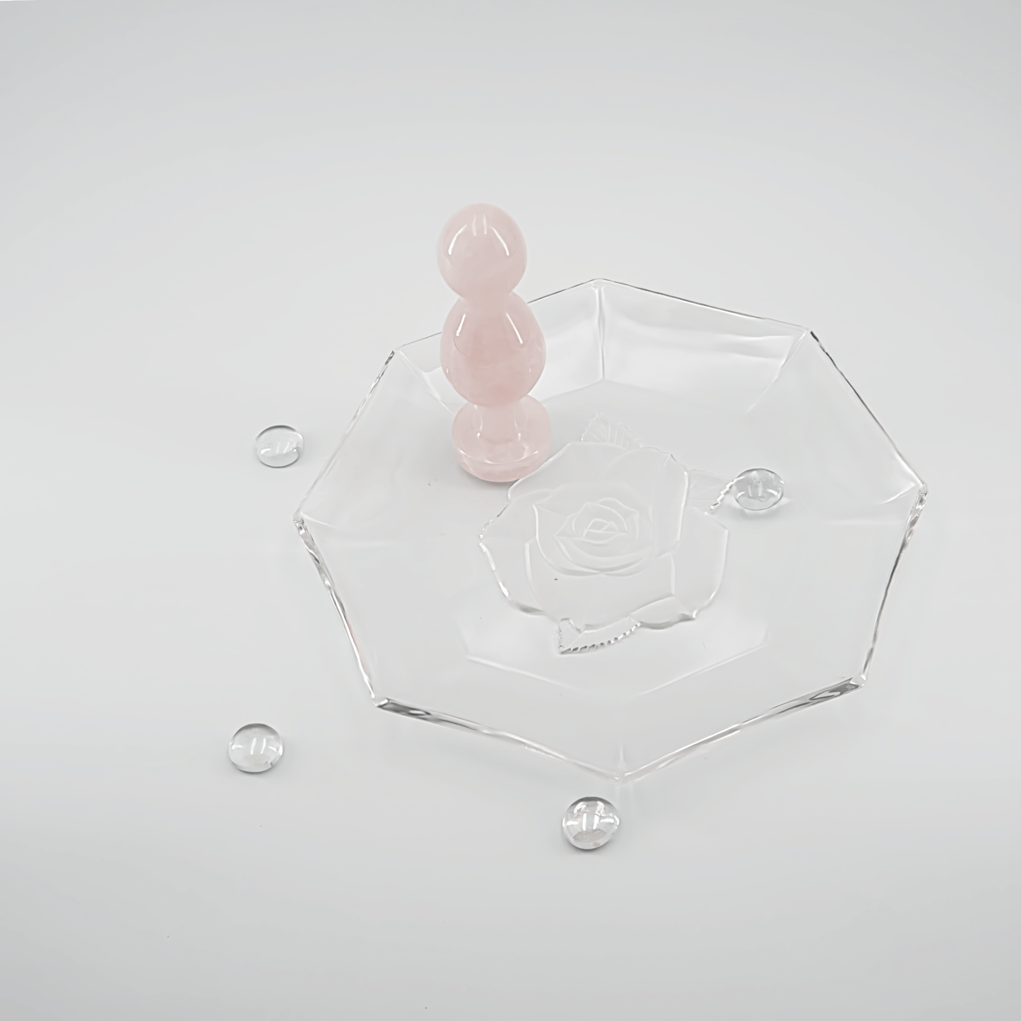 Bulbora: Elegant Rose Quartz Crystal Wand