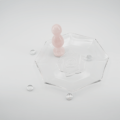 Bulbora: Elegant Rose Quartz Crystal Wand