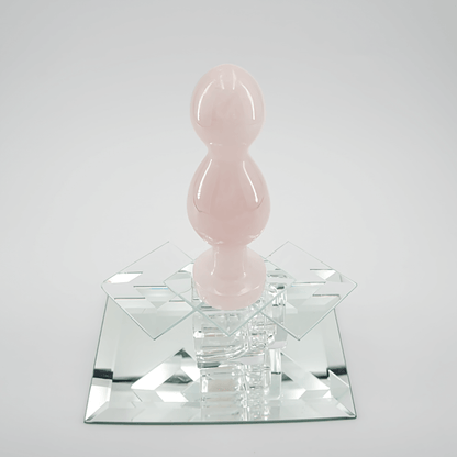 Bulbora: Elegant Rose Quartz Crystal Wand