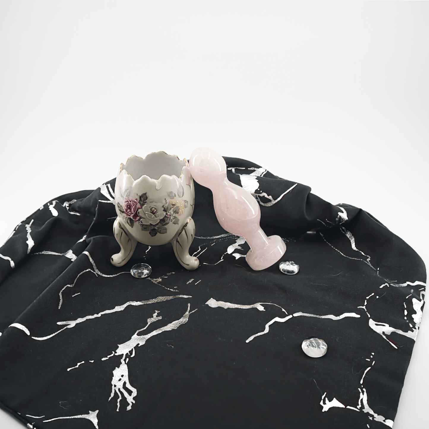 Bulbora: Elegant Rose Quartz Crystal Wand