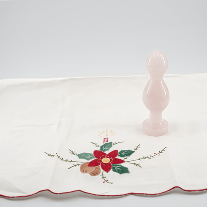 Bulbora: Elegant Rose Quartz Crystal Wand