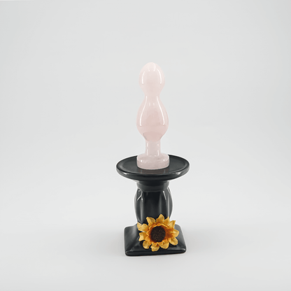 Bulbora: Elegant Rose Quartz Crystal Wand