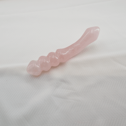 Curvona: Enchanting Rose Quartz Double Wand