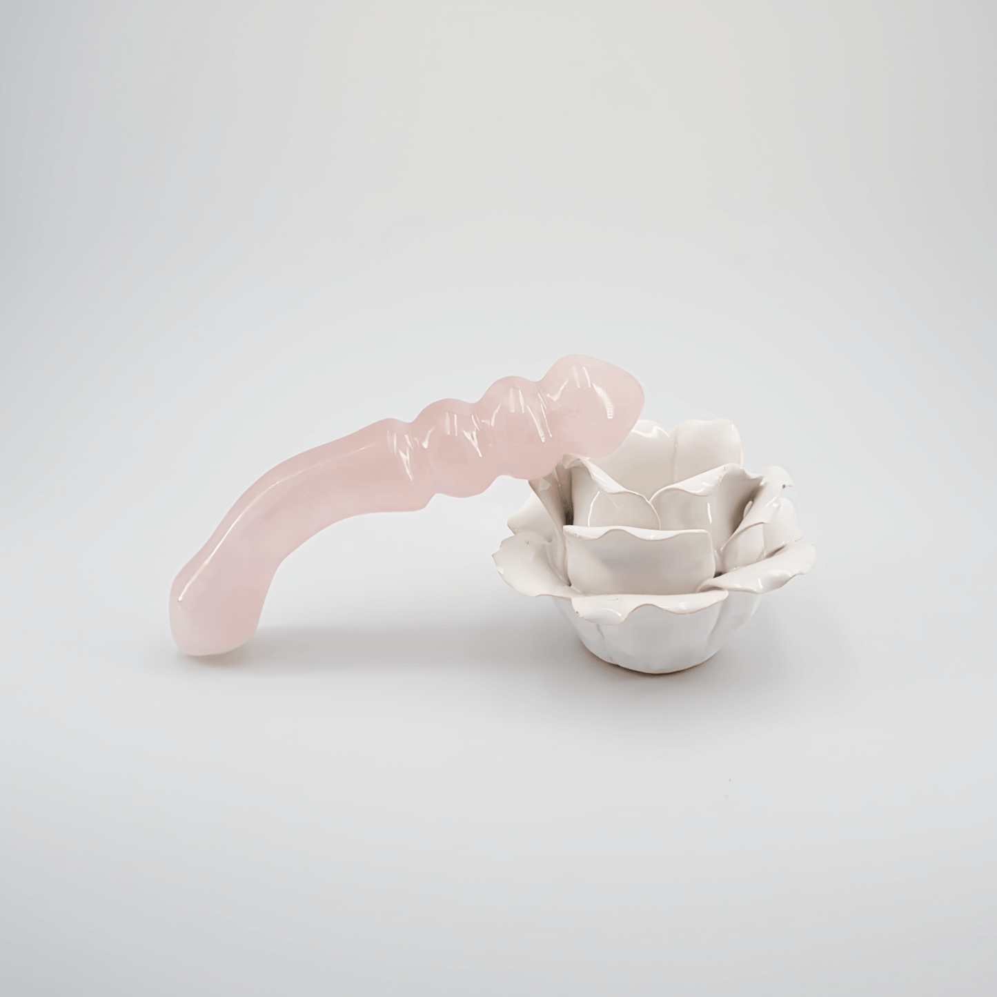 Curvona: Enchanting Rose Quartz Double Wand