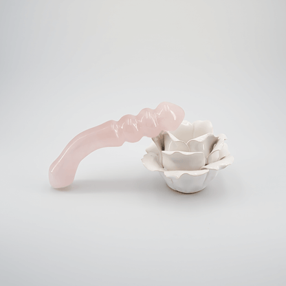 Curvona: Enchanting Rose Quartz Double Wand