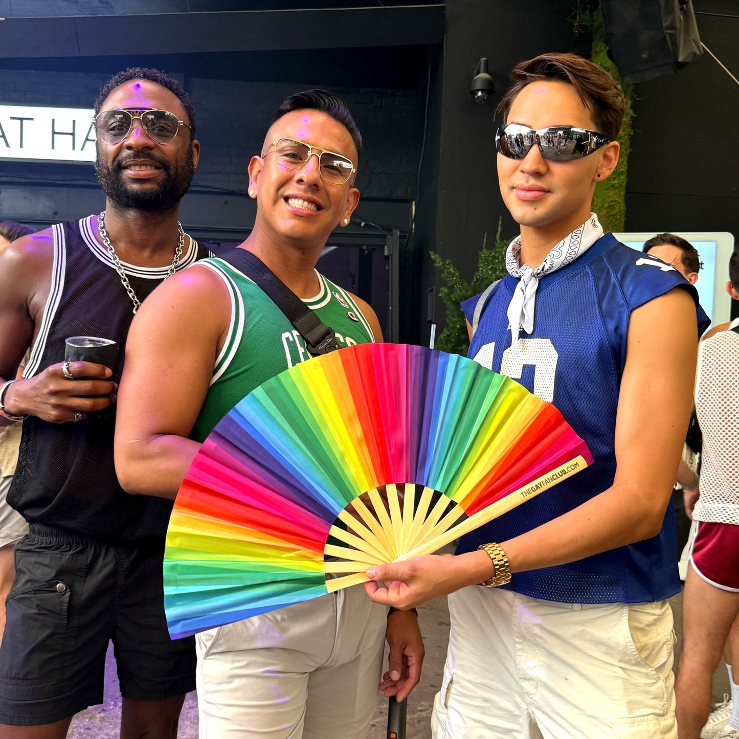 Rainbow Folding Fan