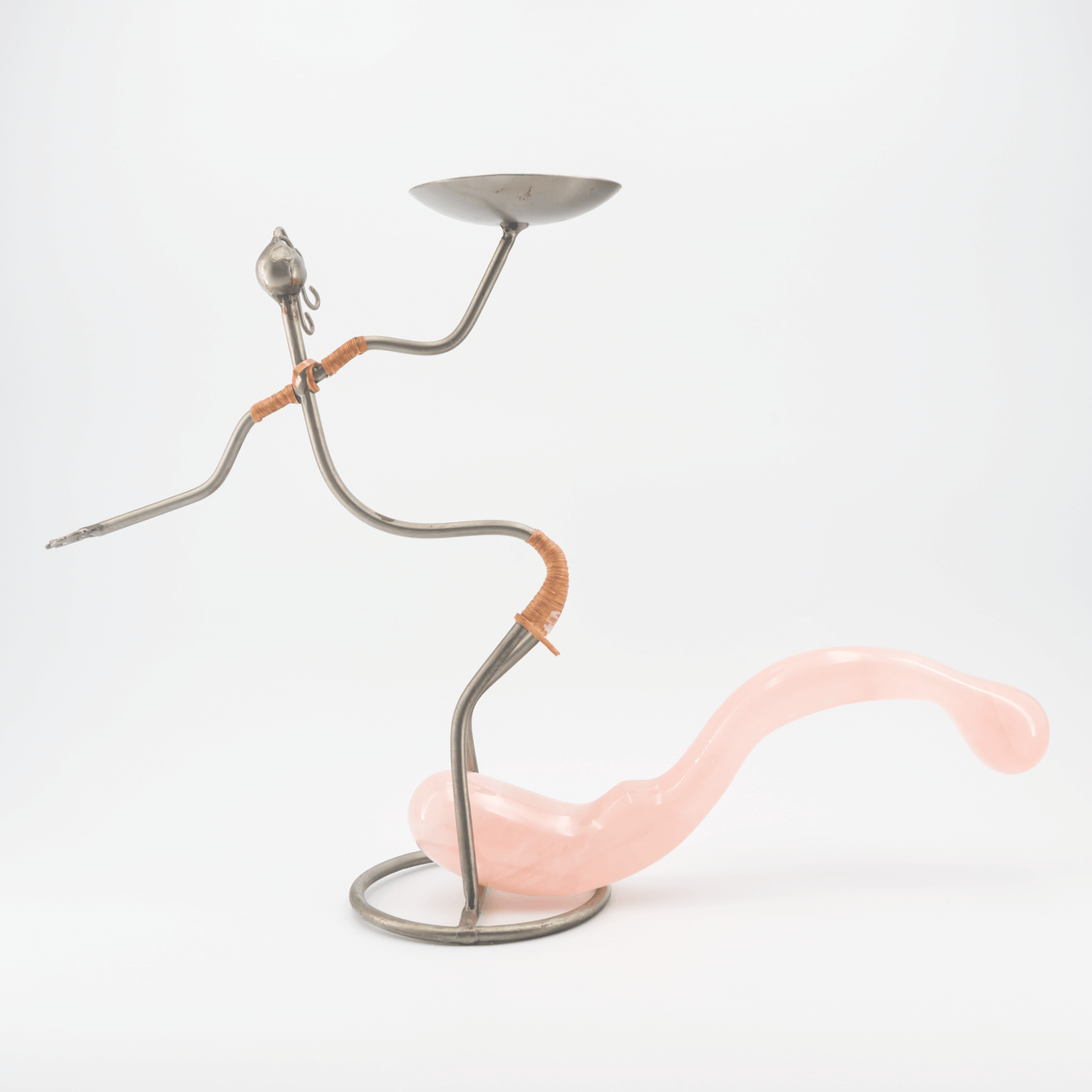 Lunaris: Enchanting Rose Quartz Crystal Wand