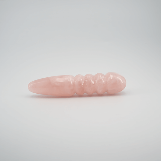Unduluna: Elegant Rose Quartz Crystal Wand for Healing