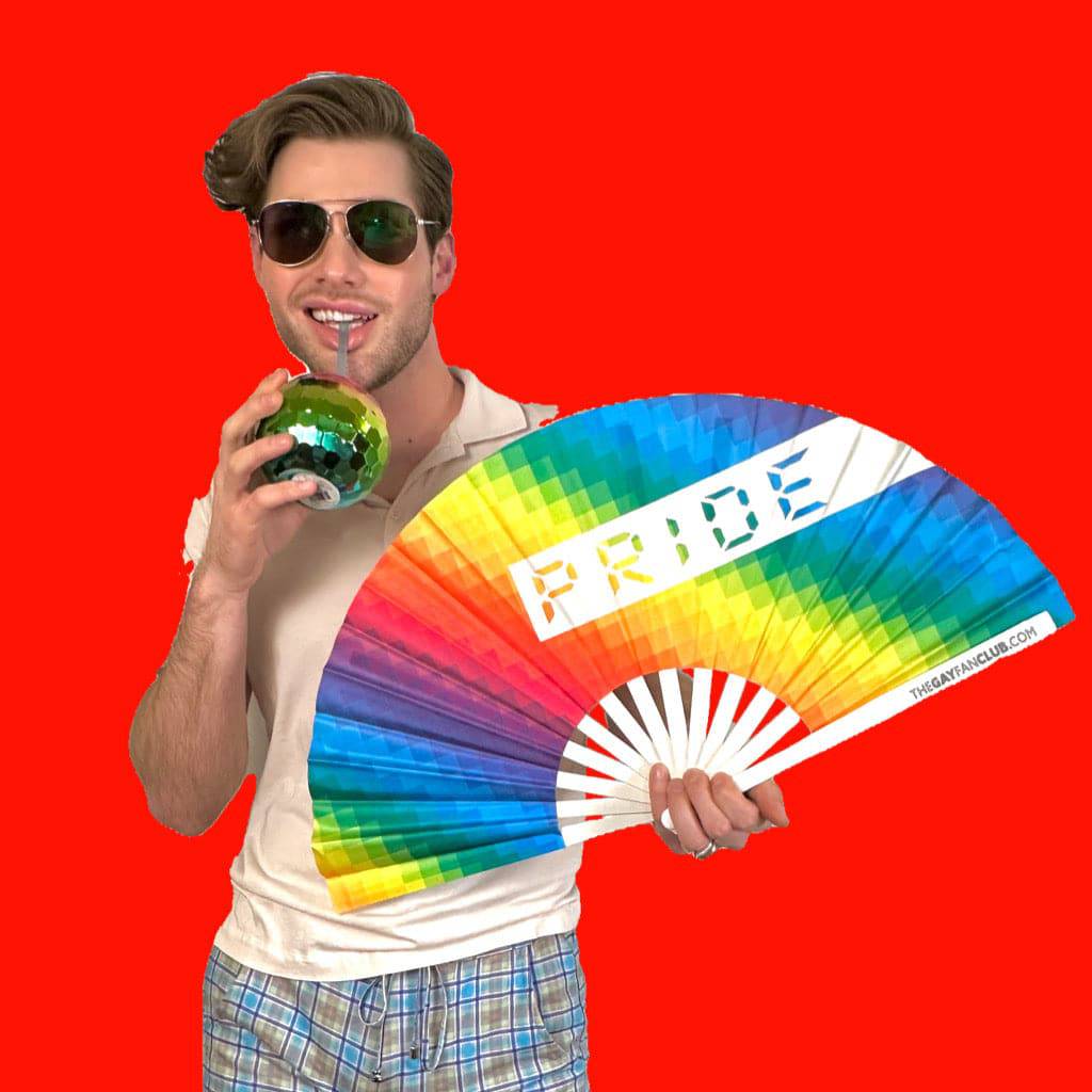 Pride Rainbow Rave Fan