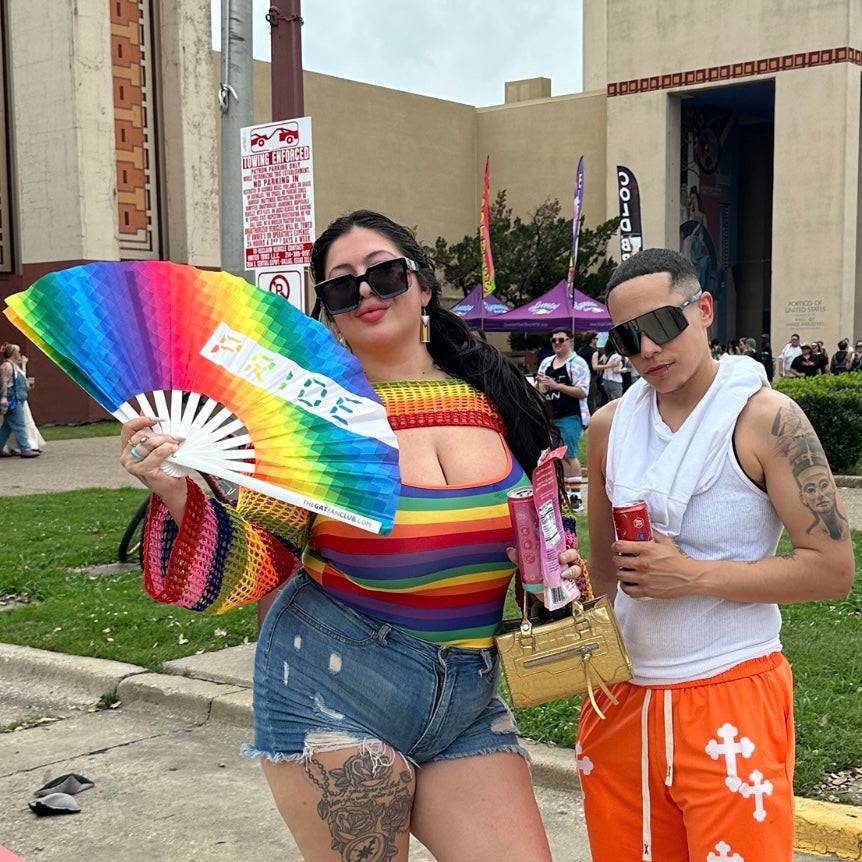 Pride Rainbow Rave Fan