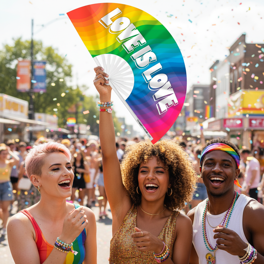 Love Is Love Rainbow Rave Fan